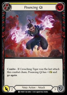 Pouncing Qi (Yellow) (Rainbow Foil) - Dynasty (Common) [DYN-057]