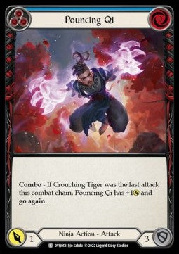 Pouncing Qi (Blue) (Rainbow Foil) - Dynasty (Common) [DYN-058]