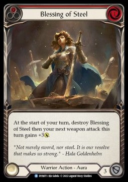 Blessing of Steel (Red) (Regular) - Dynasty (Rare) [DYN-073]