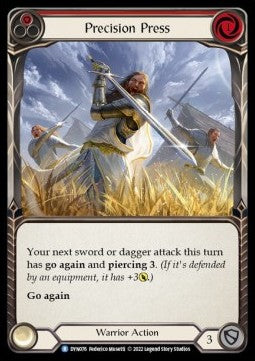 Precision Press (Red) (Rainbow Foil) - Dynasty (Rare) [DYN-076]