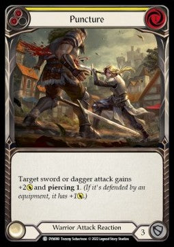 Puncture (Yellow) (Rainbow Foil) - Dynasty (Common) [DYN-080]