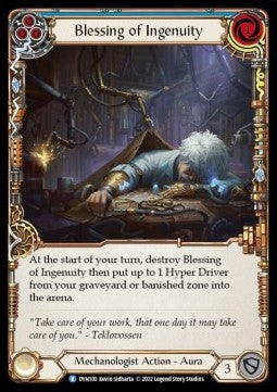 Blessing of Ingenuity (Blue) (Rainbow Foil) - Dynasty (Rare) [DYN-100]