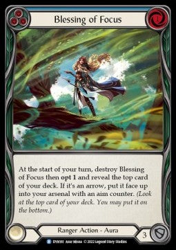Blessing of Focus (Blue) (Rainbow Foil) - Dynasty (Rare) [DYN-161]