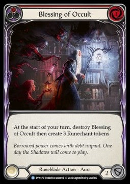 Blessing of Occult (Red) (Rainbow Foil) - Dynasty (Rare) [DYN-179]