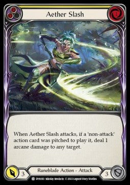 Aether Slash (Yellow) (Rainbow Foil) - Dynasty (Common) [DYN-183]