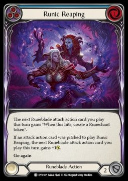 Runic Reaping (Blue) (Rainbow Foil) - Dynasty (Common) [DYN-187]