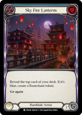 Sky Fire Lanterns (Blue) (Regular) - Dynasty (Common) [DYN-190]