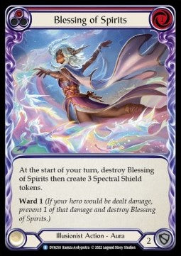 Blessing of Spirits (Red) (Rainbow Foil) - Dynasty (Rare) [DYN-218]