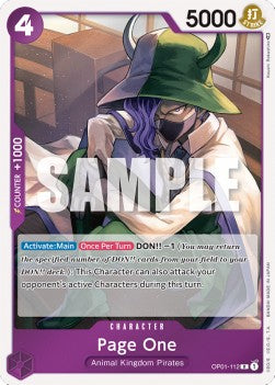 Page One (OP01-112) - Romance Dawn (Rare) [OP01-112]