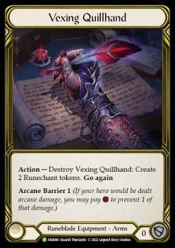 Vexing Quillhand (Cold Foil Golden) - FAB Promos (Promo) [FAB-080]