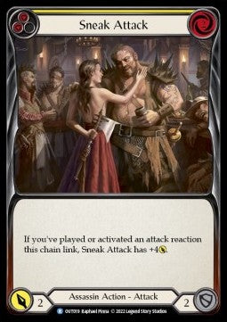 Sneak Attack (Yellow) (Rainbow Foil) - Outsiders (Rare) [OUT-019]