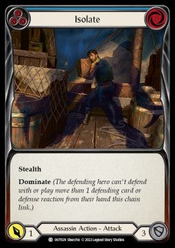 Isolate (Blue) (Rainbow Foil) - Outsiders (Common) [OUT-029]