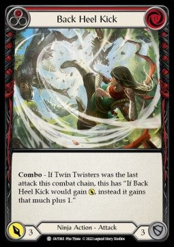 Back Heel Kick (Red) (Rainbow Foil) - Outsiders (Common) [OUT-065]