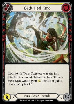 Back Heel Kick (Yellow) (Rainbow Foil) - Outsiders (Common) [OUT-066]