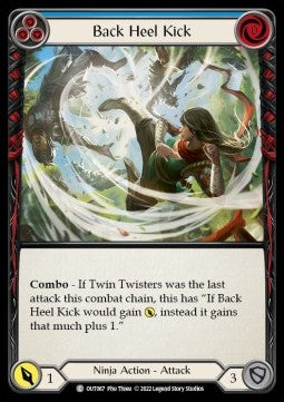 Back Heel Kick (Blue) (Rainbow Foil) - Outsiders (Common) [OUT-067]