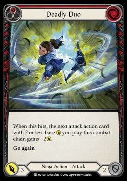 Deadly Duo (Red) (Rainbow Foil) - Outsiders (Common) [OUT-071]