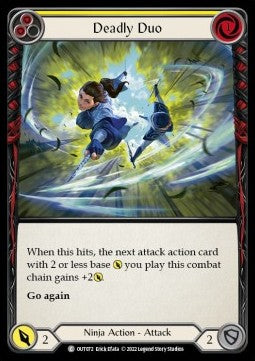 Deadly Duo (Yellow) (Rainbow Foil) - Outsiders (Common) [OUT-072]