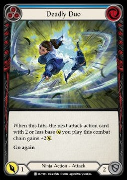 Deadly Duo (Blue) (Rainbow Foil) - Outsiders (Common) [OUT-073]