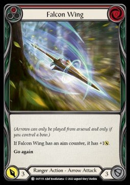 Falcon Wing (Red) (Rainbow Foil) - Outsiders (Common) [OUT-115]