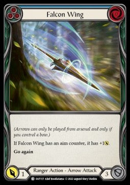 Falcon Wing (Blue) (Rainbow Foil) - Outsiders (Common) [OUT-117]