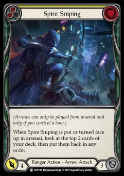 Spire Sniping (Yellow) (Rainbow Foil) - Outsiders (Common) [OUT-131]