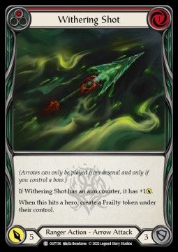 Withering Shot (Red) (Rainbow Foil) - Outsiders (Common) [OUT-136]