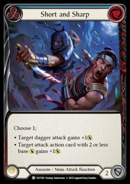 Short and Sharp (Blue) (Rainbow Foil) - Outsiders (Common) [OUT-156]