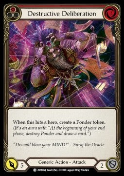 Destructive Deliberation (Red) (Rainbow Foil) - Outsiders (Common) [OUT-204]
