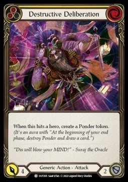 Destructive Deliberation (Yellow) (Rainbow Foil) - Outsiders (Common) [OUT-205]