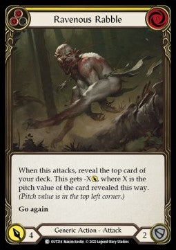 Ravenous Rabble (Yellow) (Regular) - Outsiders (Common) [OUT-214]