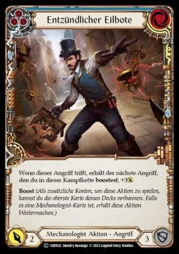 Combustible Courier (Blue) (Regular) - History Pack 1 - Dash Blitz Deck (Common) [1HD-022]