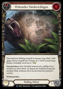 Barraging Beatdown (Red) (Regular) - History Pack 1 - Rhinar Blitz Deck (Rare) [1HR-016]