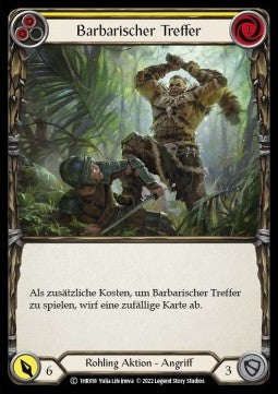 Savage Swing (Yellow) (Regular) - History Pack 1 - Rhinar Blitz Deck (Common) [1HR-018]