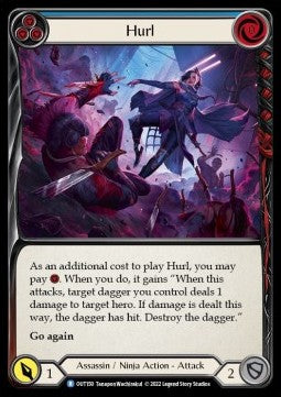 Hurl (Blue) (Rainbow Foil) - Outsiders (Rare) [OUT-150]