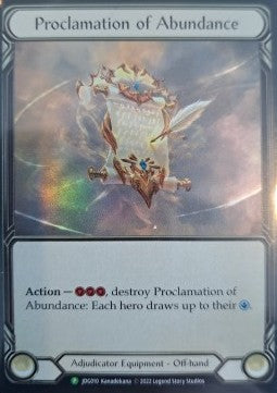 Proclamation of Abundance (Rainbow Foil) - Judge Promos (Promo) [JDG-010]