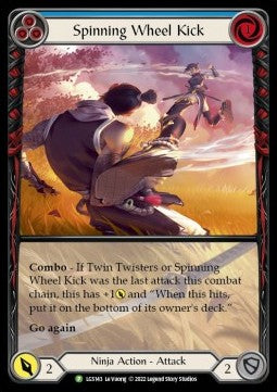 Spinning Wheel Kick (Blue) (Extended Art Rainbow Foil) - LGS Promos (Promo) [LGS-143]