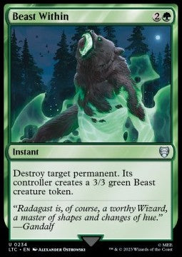 Beast Within - Commander: The Lord of the Rings: Tales of Middle-earth (Uncommon) [LTC-234]