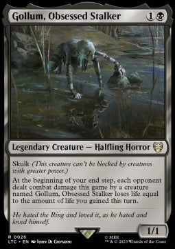Gollum, Obsessed Stalker - Commander: The Lord of the Rings: Tales of Middle-earth (Rare) [LTC-26]