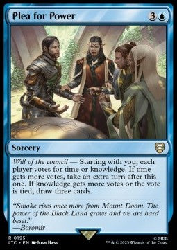 Plea for Power - Commander: The Lord of the Rings: Tales of Middle-earth (Rare) [LTC-195]