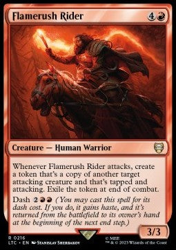 Flamerush Rider - Commander: The Lord of the Rings: Tales of Middle-earth (Rare) [LTC-216]