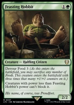 Feasting Hobbit - Commander: The Lord of the Rings: Tales of Middle-earth (Rare) [LTC-37]