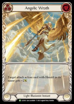 Angelic Wrath (Blue) (Extended Art Rainbow Foil) - LGS Promos (Promo) [LGS-163]