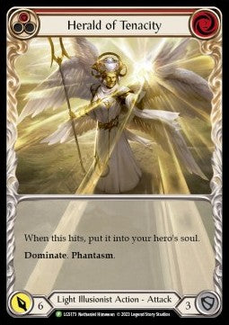 Herald of Tenacity (Red) (Extended Art Rainbow Foil) - LGS Promos (Promo) [LGS-173]