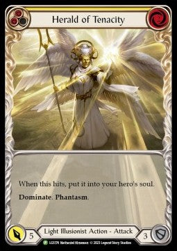 Herald of Tenacity (Yellow) (Extended Art Rainbow Foil) - LGS Promos (Promo) [LGS-174]