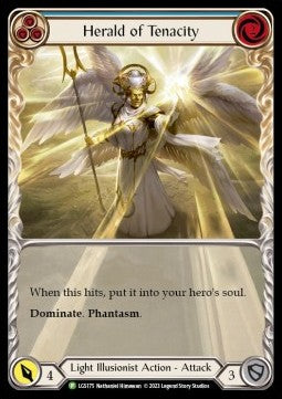 Herald of Tenacity (Blue) (Extended Art Rainbow Foil) - LGS Promos (Promo) [LGS-175]