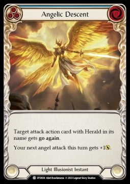 Angelic Descent (Blue) (Rainbow Foil) - Dusk till Dawn (Common) [DTD-034]