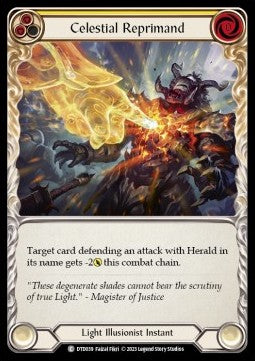 Celestial Reprimand (Yellow) (Rainbow Foil) - Dusk till Dawn (Common) [DTD-039]