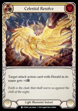 Celestial Resolve (Yellow) (Rainbow Foil) - Dusk till Dawn (Common) [DTD-042]
