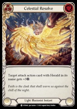 Celestial Resolve (Blue) (Rainbow Foil) - Dusk till Dawn (Common) [DTD-043]