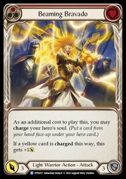 Beaming Bravado (Red) (Rainbow Foil) - Dusk till Dawn (Rare) [DTD-057]